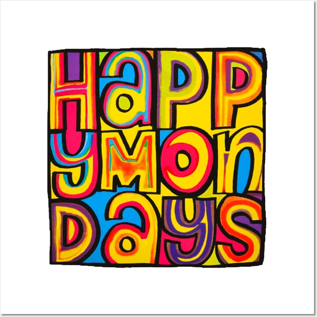 Retro Happy Mondays Logo Wall Art by Liar Manifesto